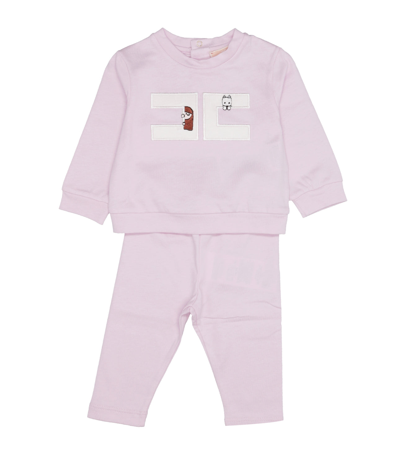 Elisabetta Franchi La Mia Bambina | Set Maglia e Pantalone Rosa baby