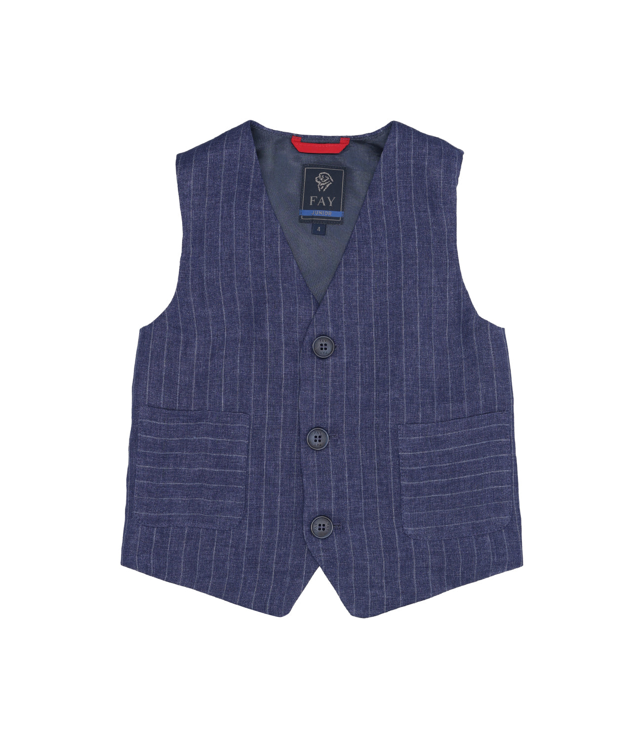 Fay Junior | Navy Blue and Ivory Vest