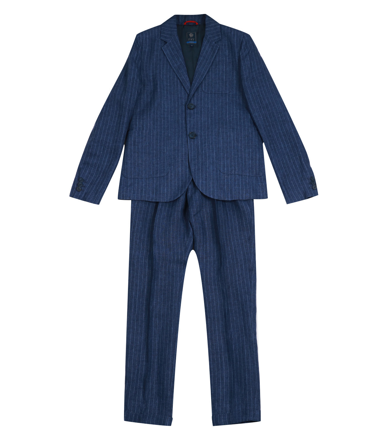Fay Junior | Navy Blue and Ivory Jacket and Pant Set