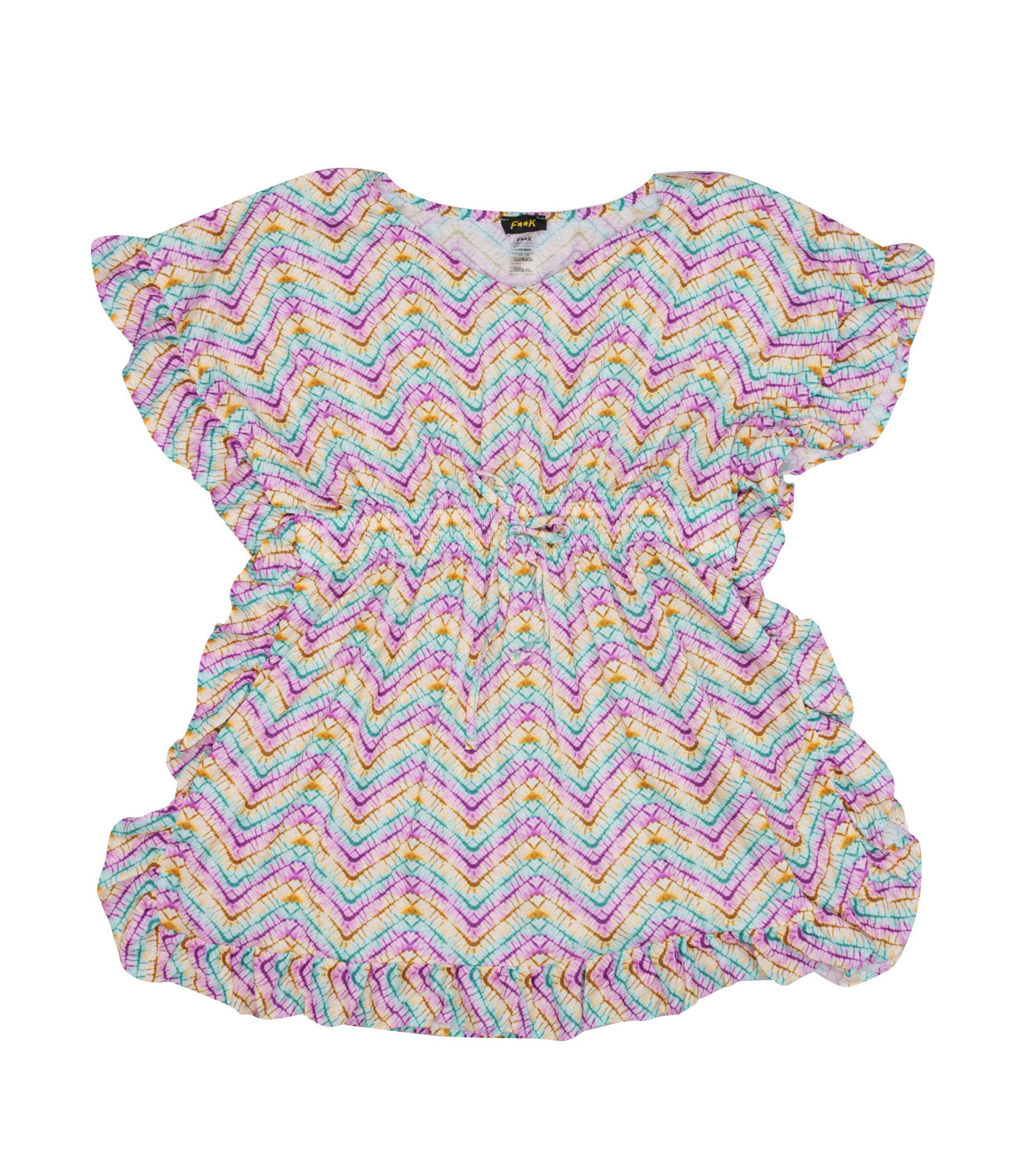 F**K Project Kids | Caftano Verde Acqua Ocra e Viola