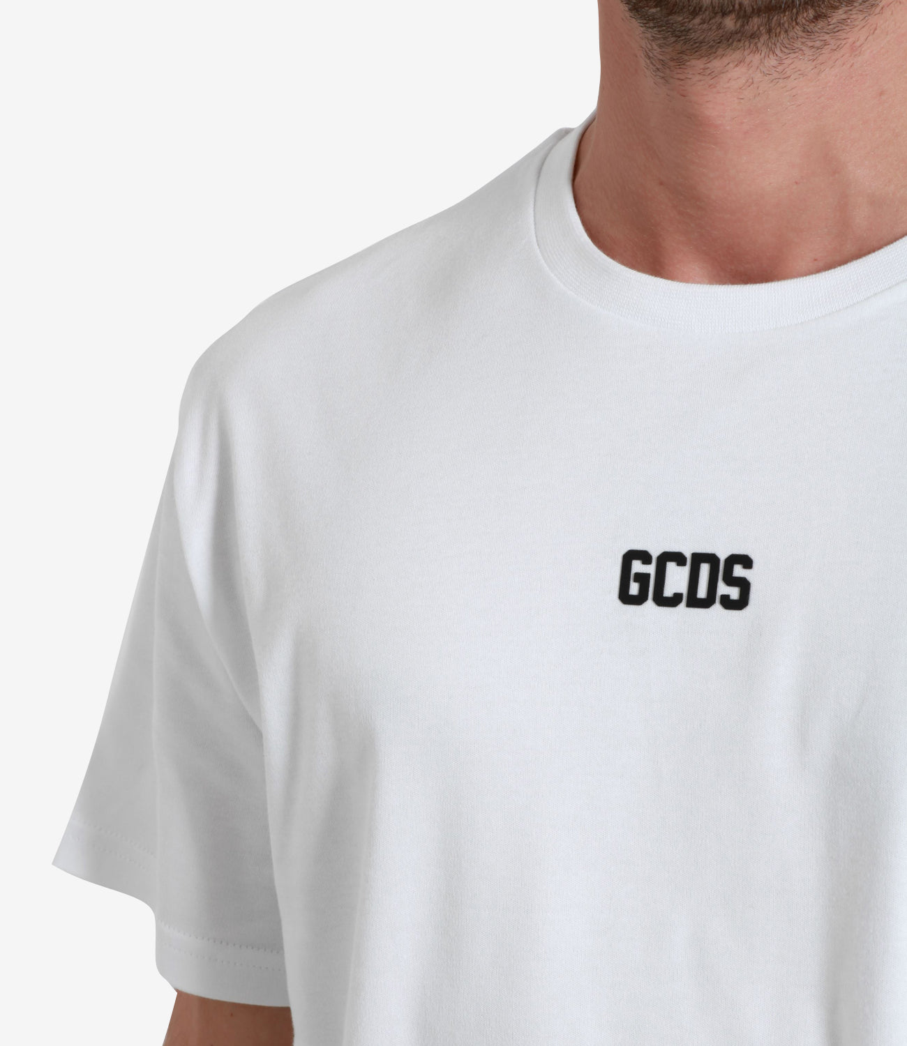 GCDS | T-Shirt Eco Logo Bianca
