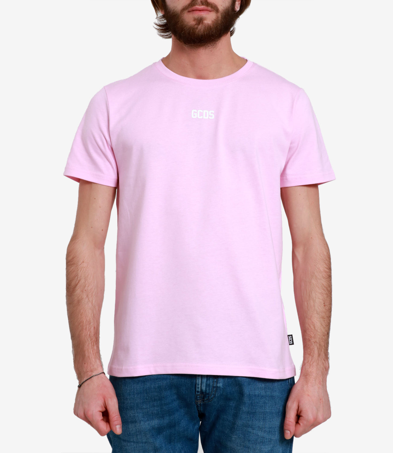 GCDS | T-Shirt Eco Logo Rosa
