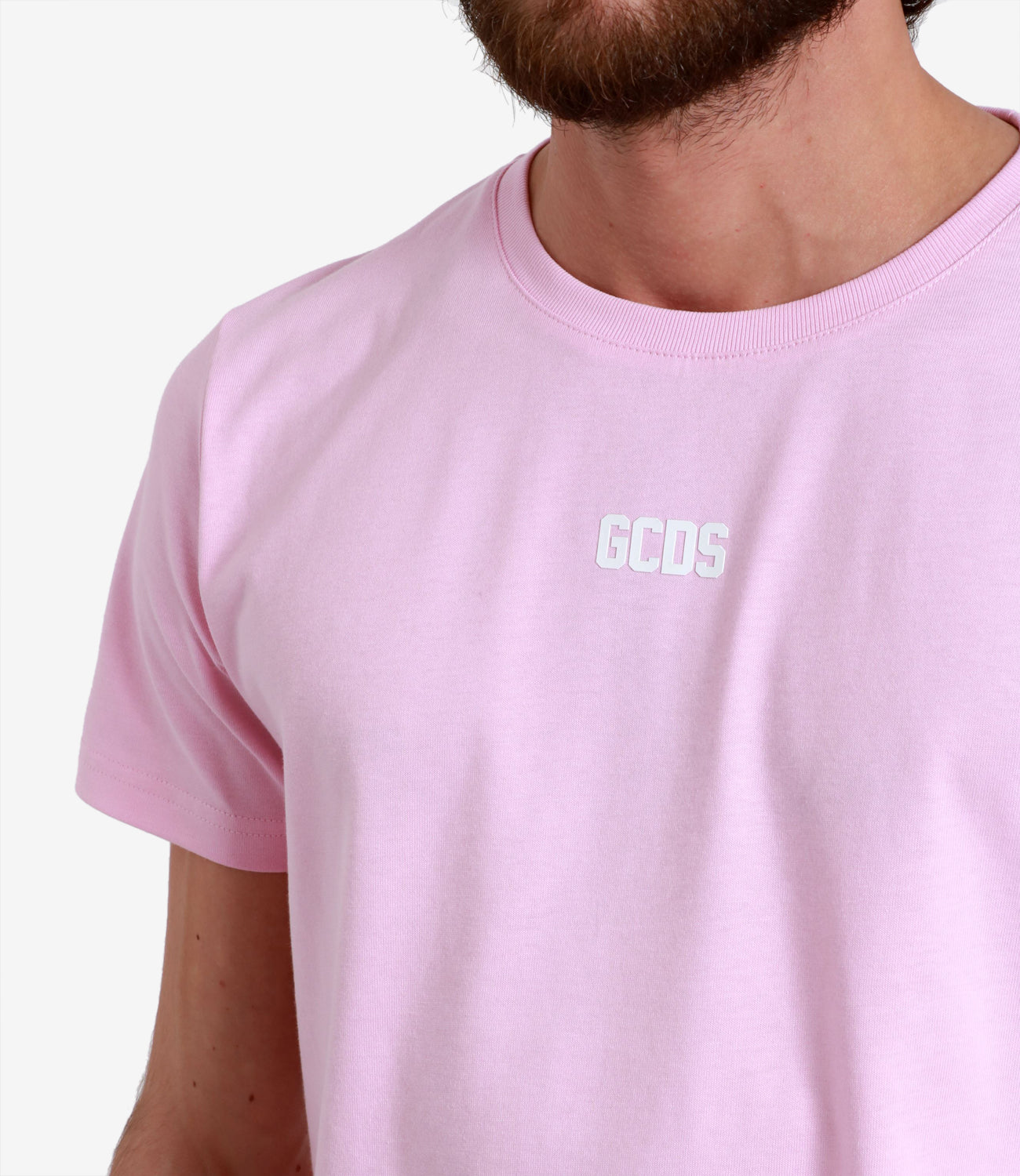 GCDS | T-Shirt Eco Logo Rosa