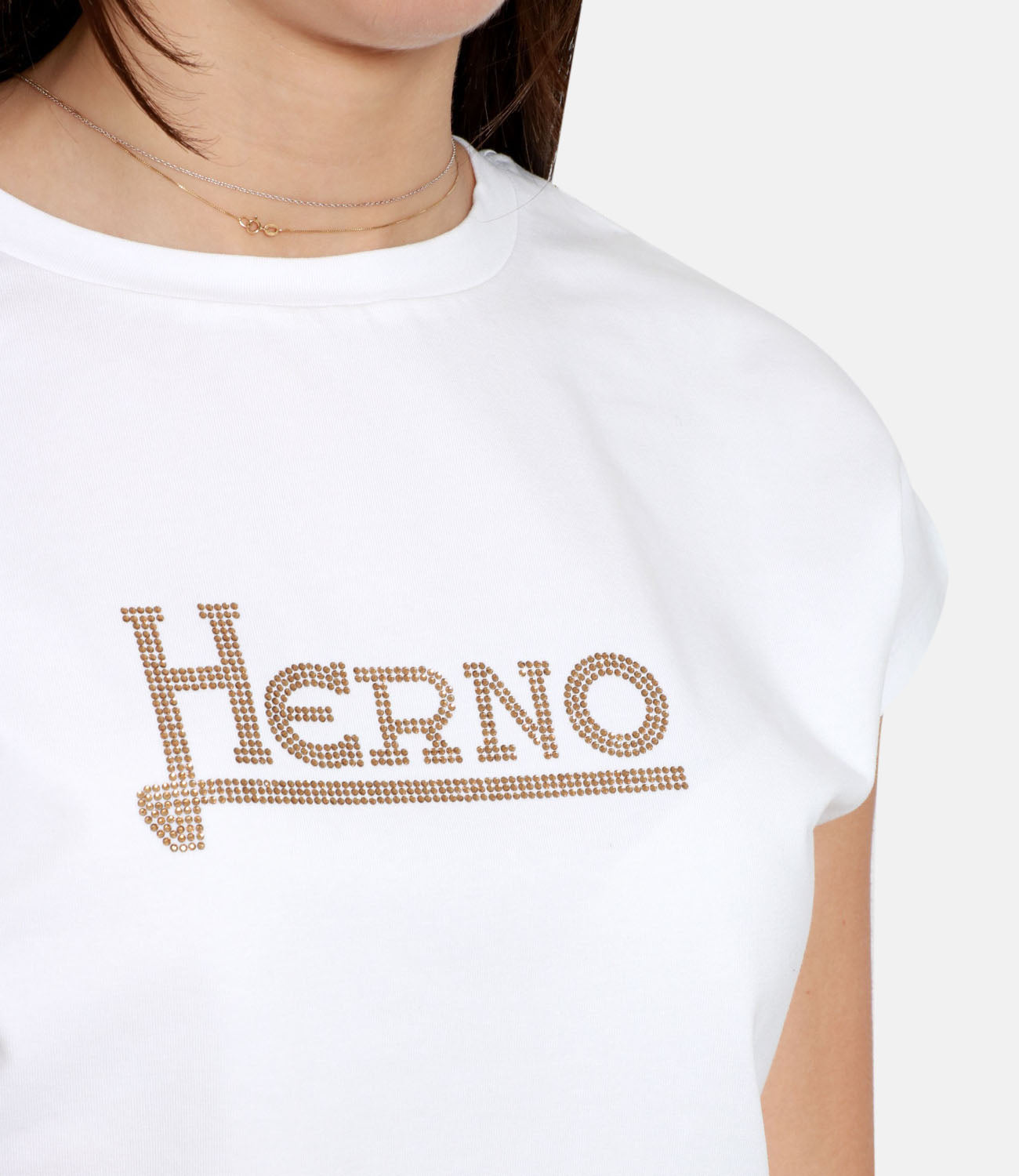 Herno | White and Brown T-Shirt
