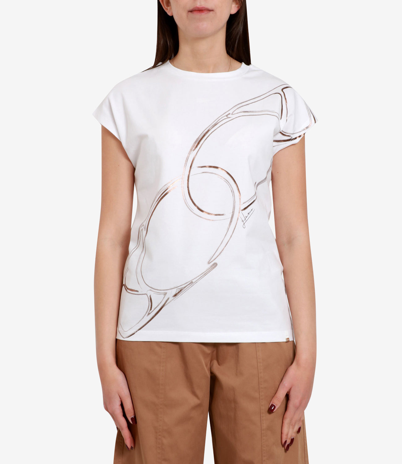 Herno | T-Shirt Bianco e Beige