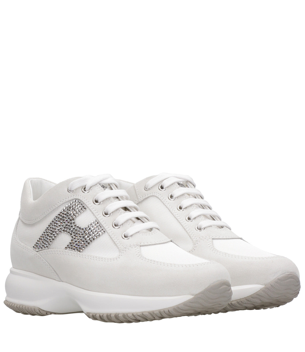 Hogan | Sneakers Interactive H Rhinestone White