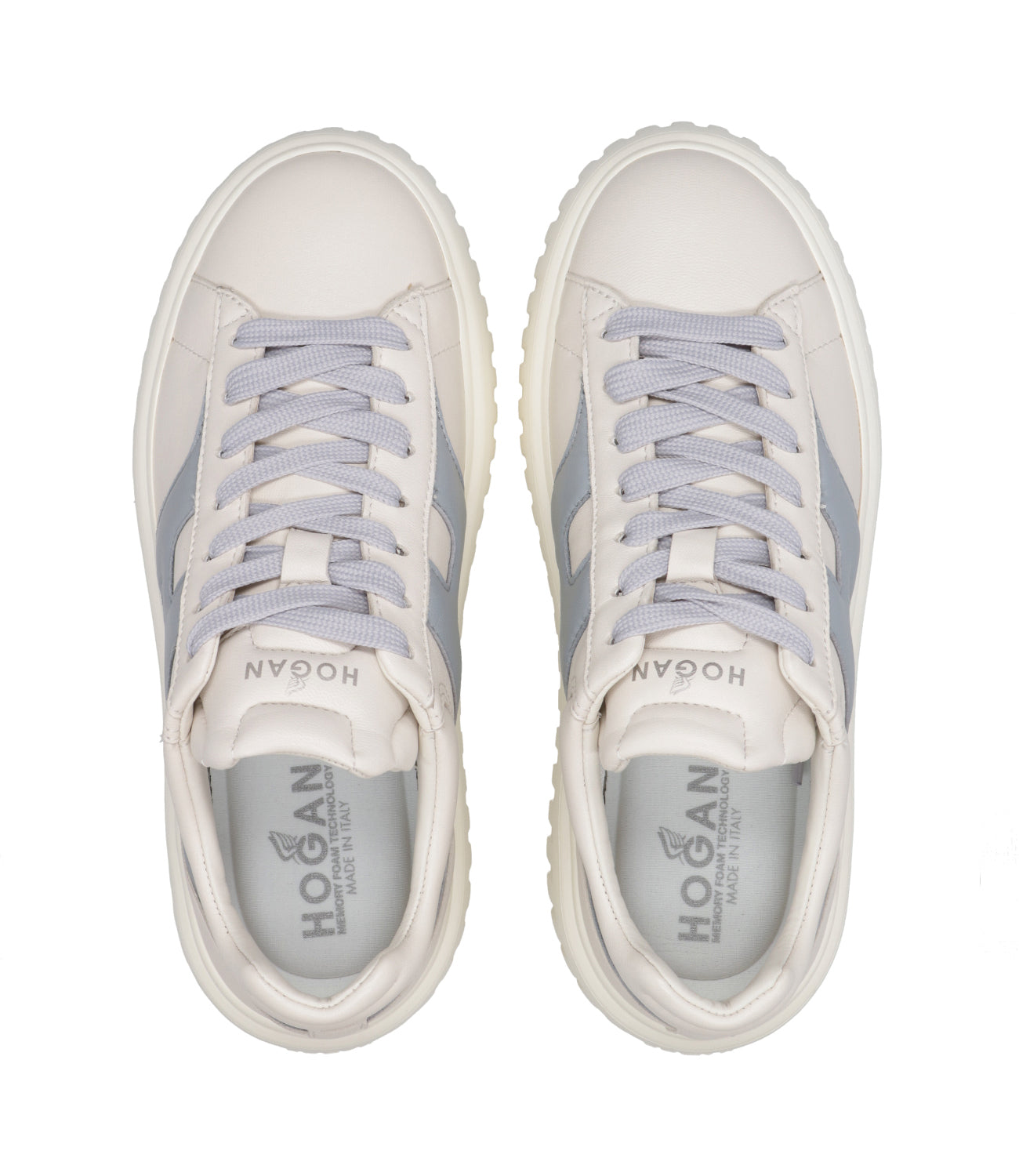 Hogan | Sneakers H-Stripes Panna e Celeste