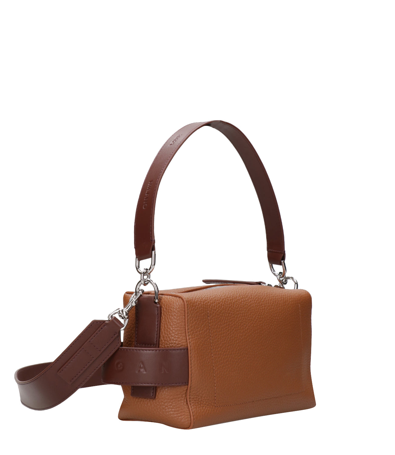 Hogan | Satchel Script Leather and Brown