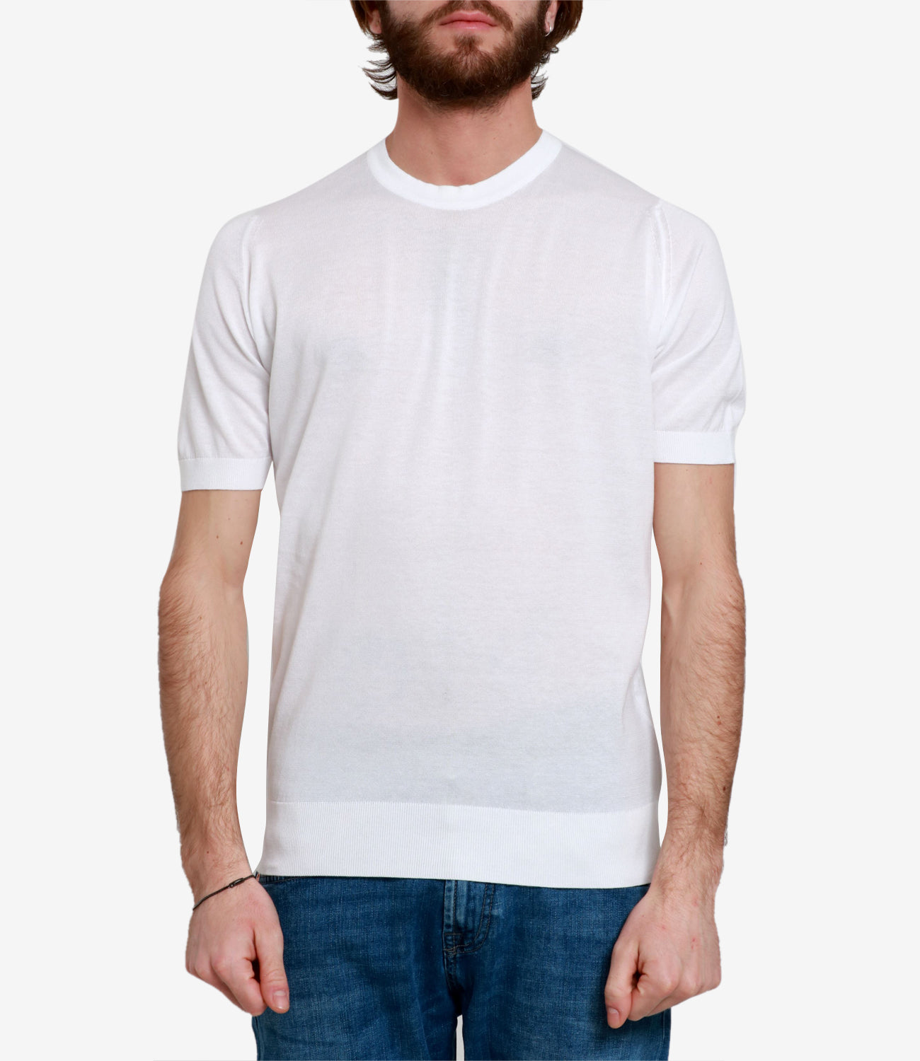 John Smedley | White Jersey