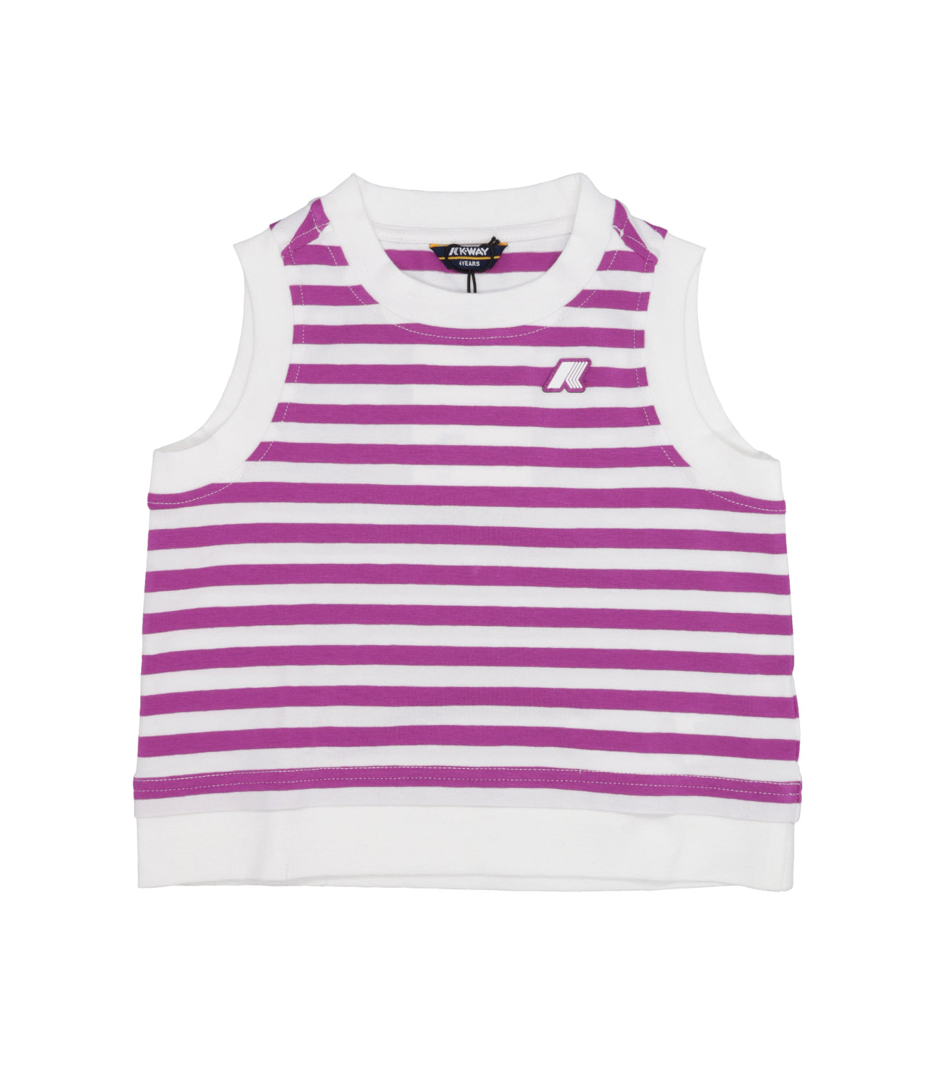 K-Way Kids | Canotta Odelle Stripes Jersey Bianco e Viola
