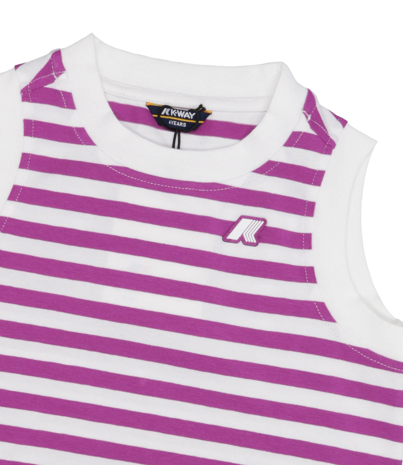 K-Way Kids | Canotta Odelle Stripes Jersey Bianco e Viola