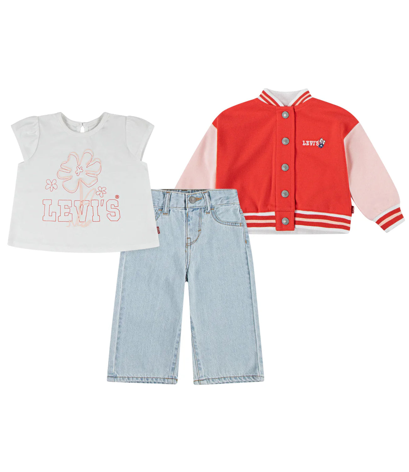 Levis Kids | Red and Pink T-Shirt+Pants Set
