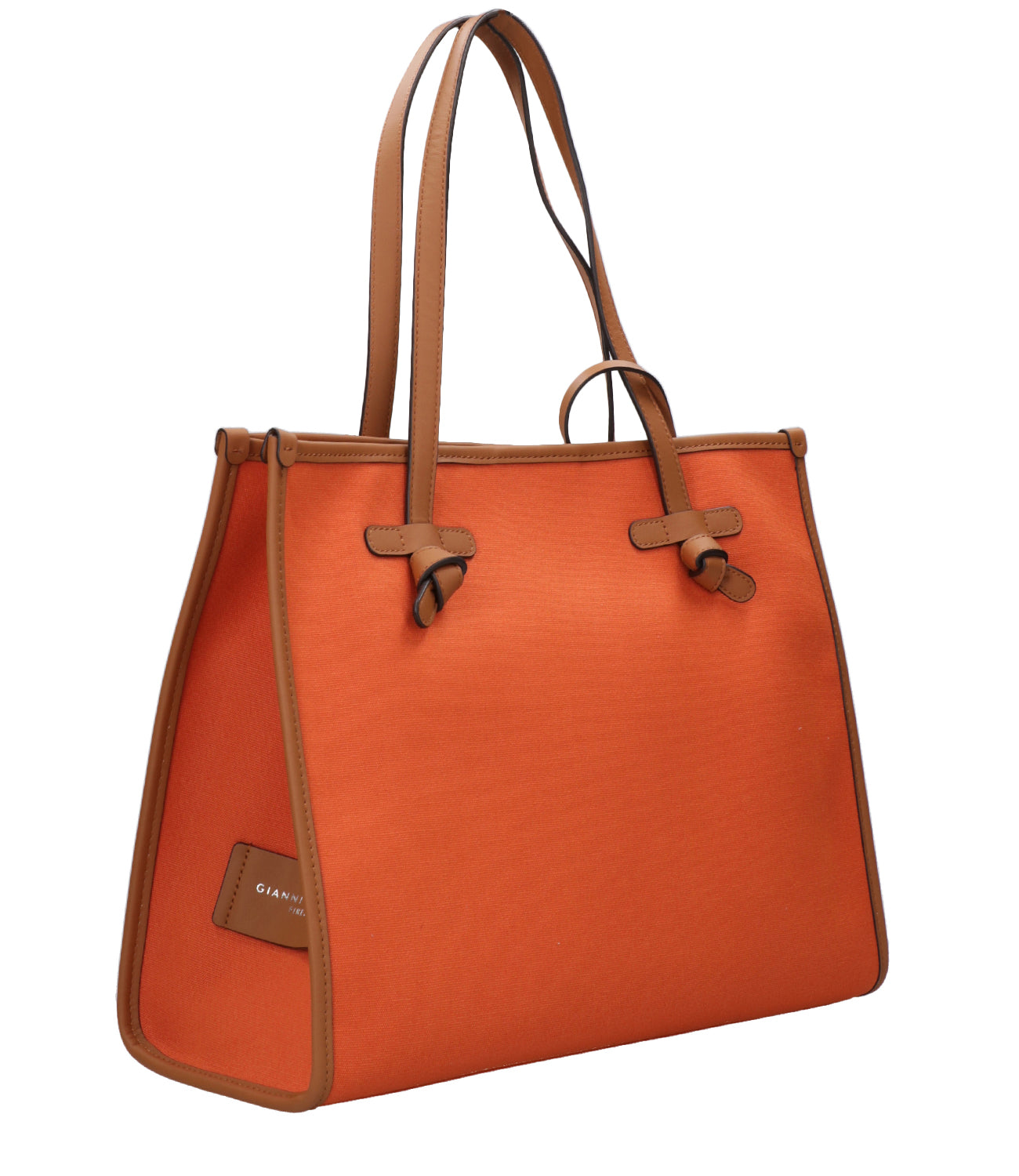 Marcella Club | Coral Rope and Caramel Bag