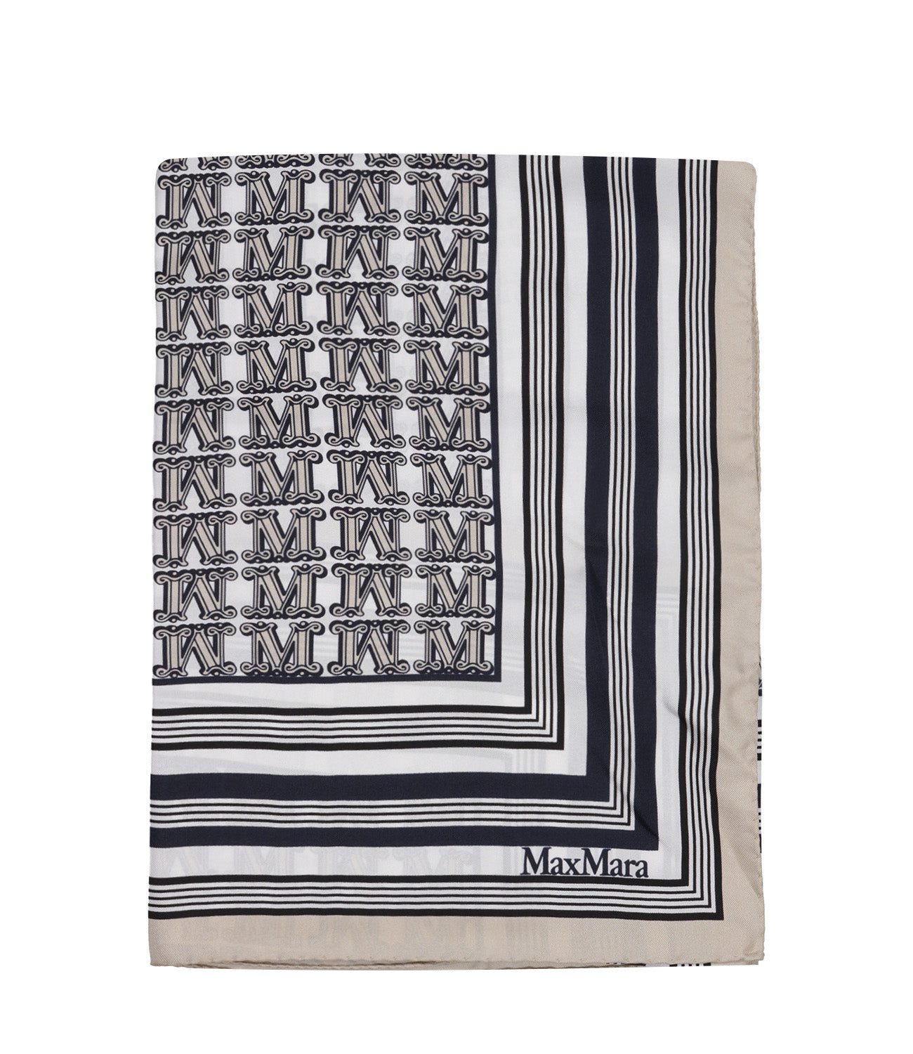 Max Mara | Foulard Blu navy e Sabbia