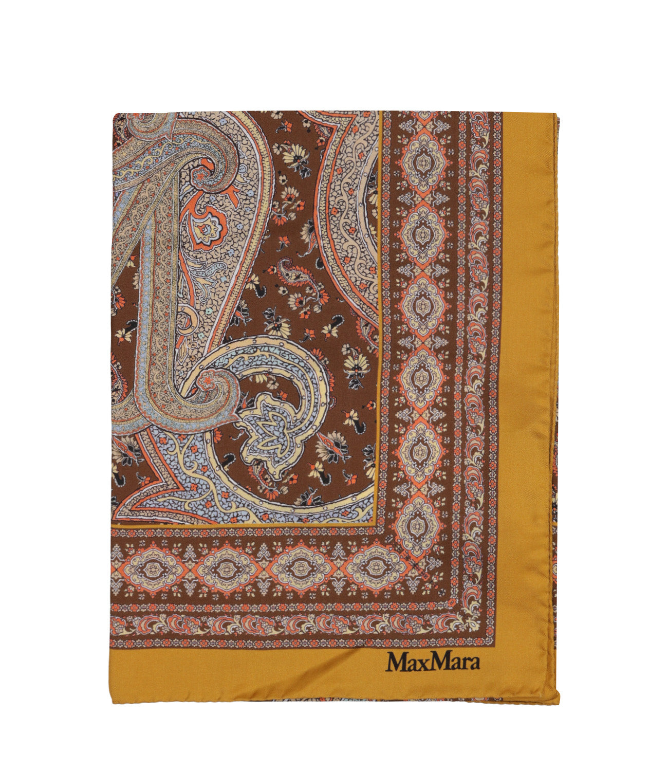 Max Mara | Foulard Ocra Castagna e Cacao