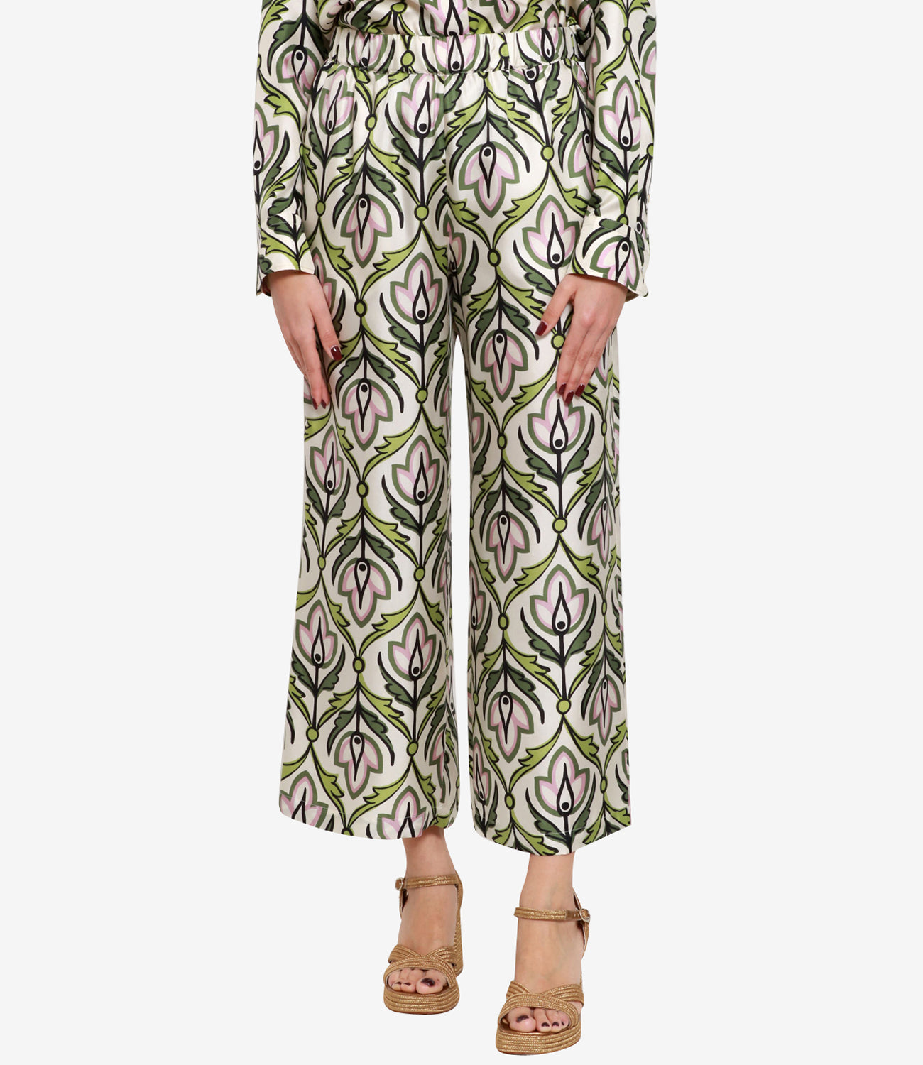 Max Mara Weekend | Eusebio Pant Cream and Green