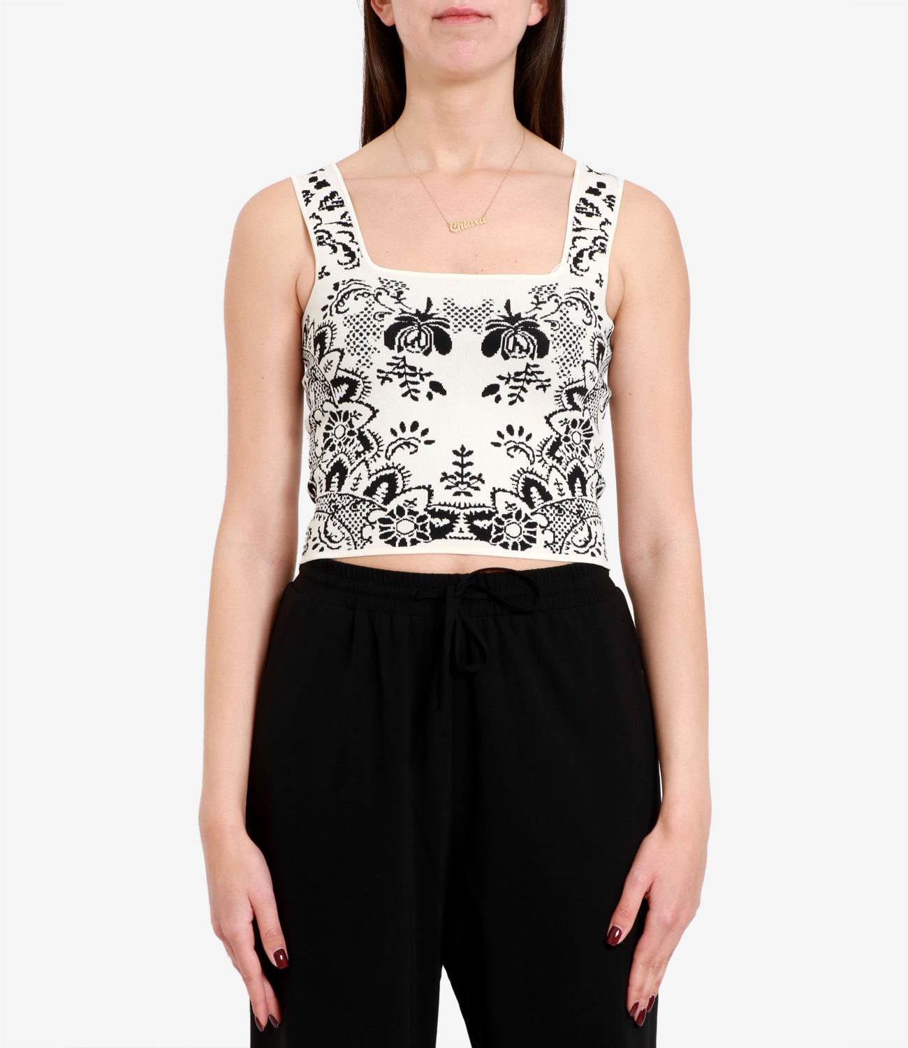 Max Mara Weekend | Black and White Pilade Top