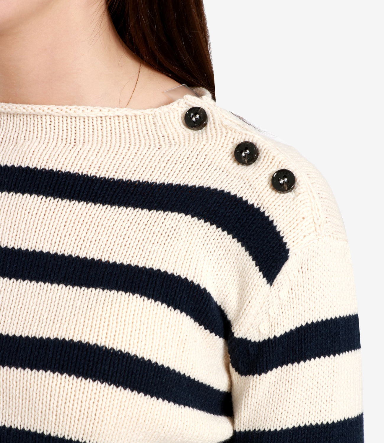 Max Mara Weekend | Vibo Blue and Cream Sweater