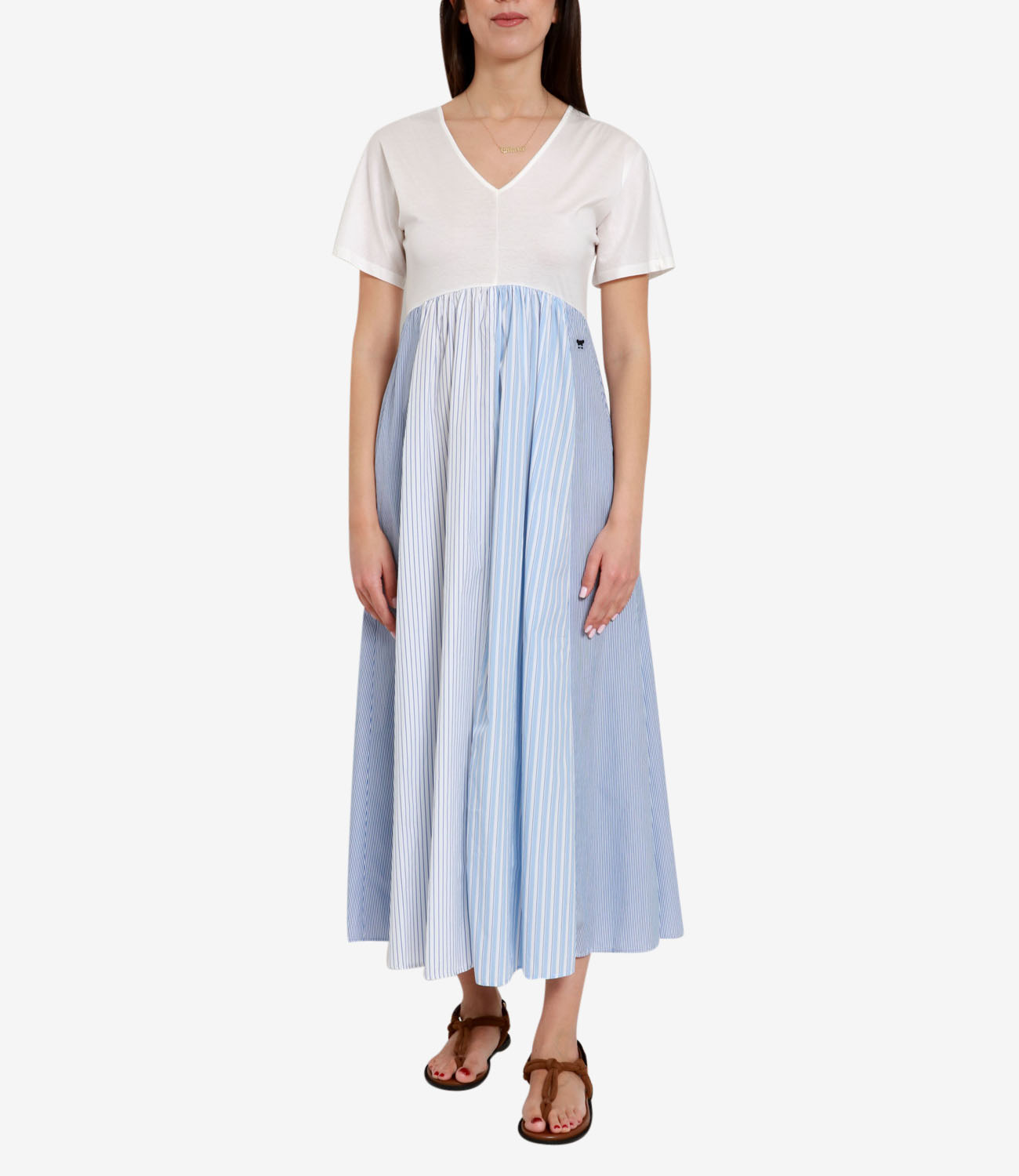 Max Mara Weekend | White and Heavenly Bronze Dress