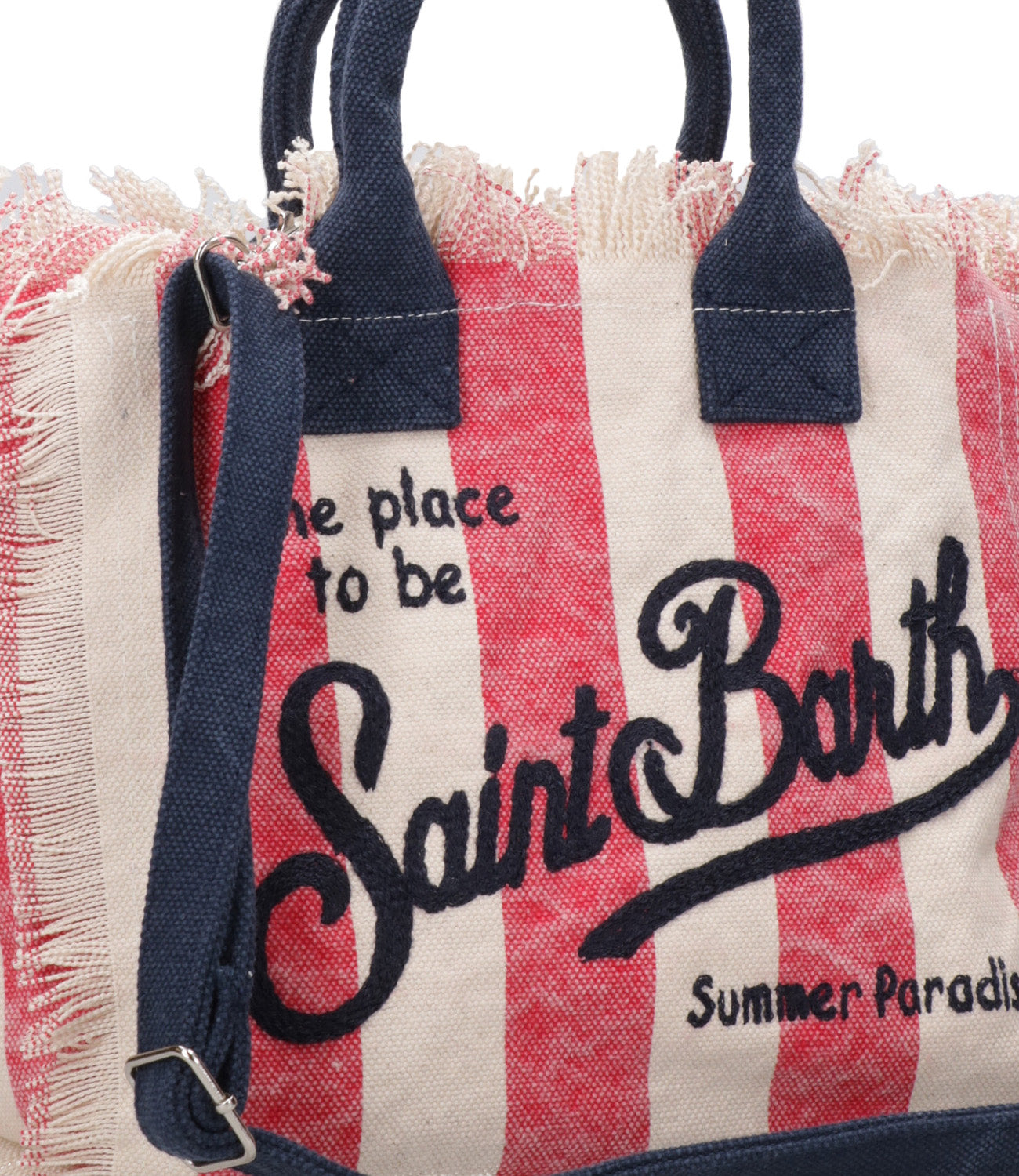 MC2 Saint Barth | Borsa a Mano Colette Small Bianca e Rosso