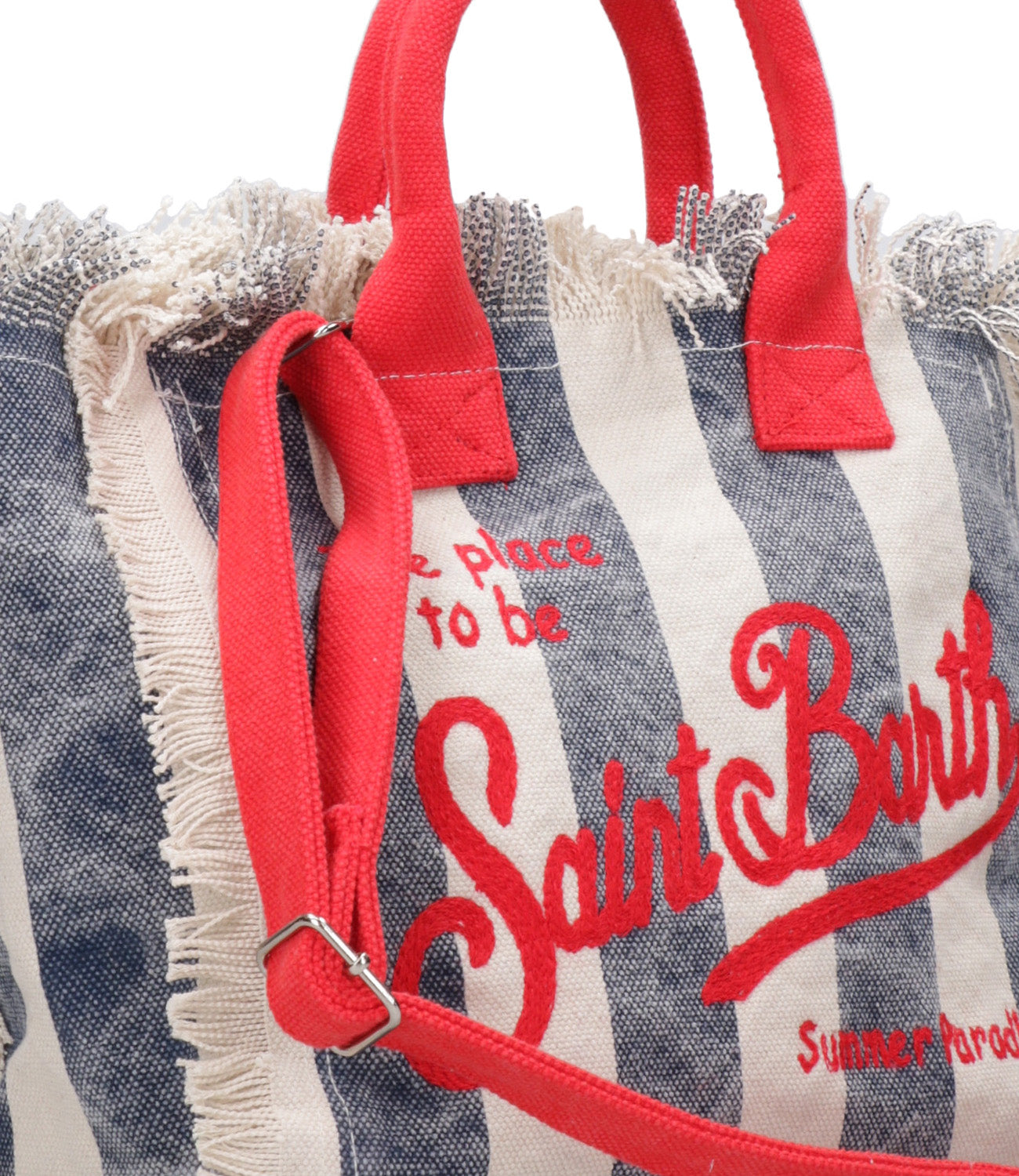 MC2 Saint Barth | Borsa a Mano Colette Small Bianco e Blu
