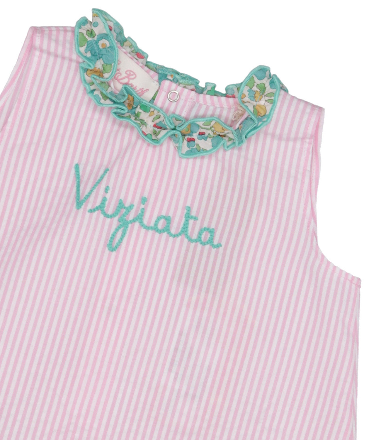 MC2 Saint Barth | Set Abito e Culotte Rosa e Verde