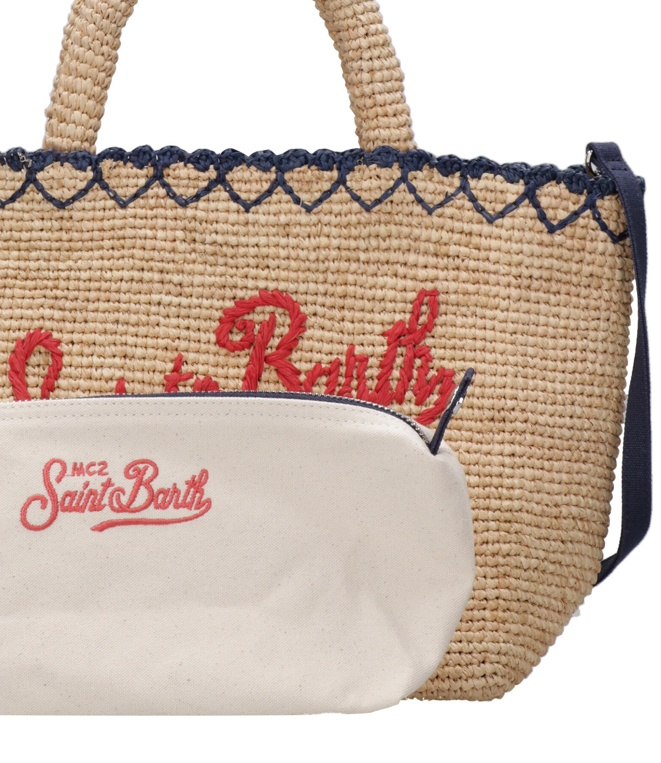 MC2 Saint Barth | Borsa a Mano Beach Bag Beige e Rosso