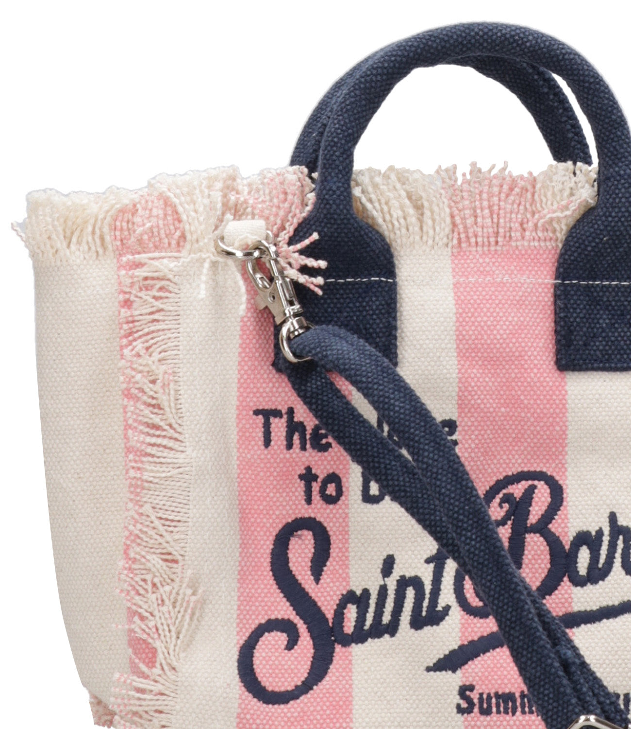 MC2 Saint Barth | Borsa a Mano Vanity Mini Bianco e Rosa