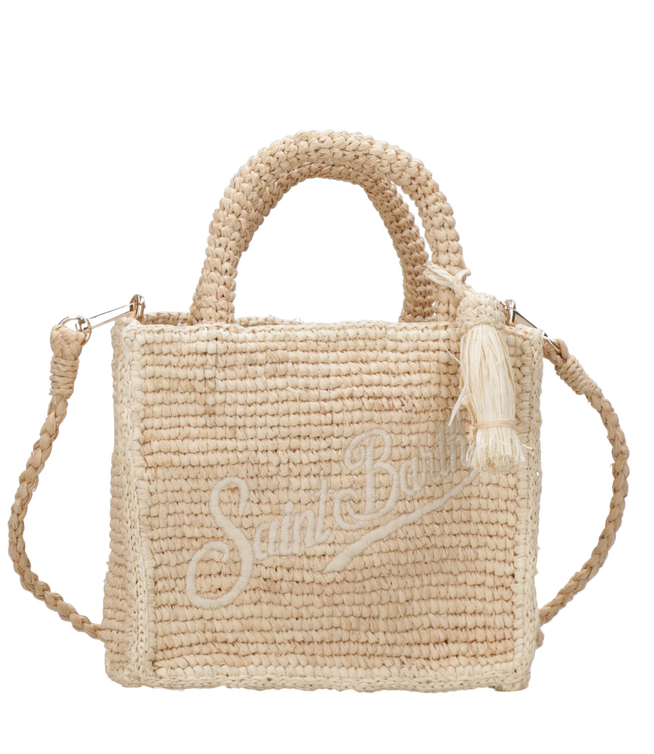 MC2 Saint Barth | Borsa a Mano Vanity Mini Raffia Beige