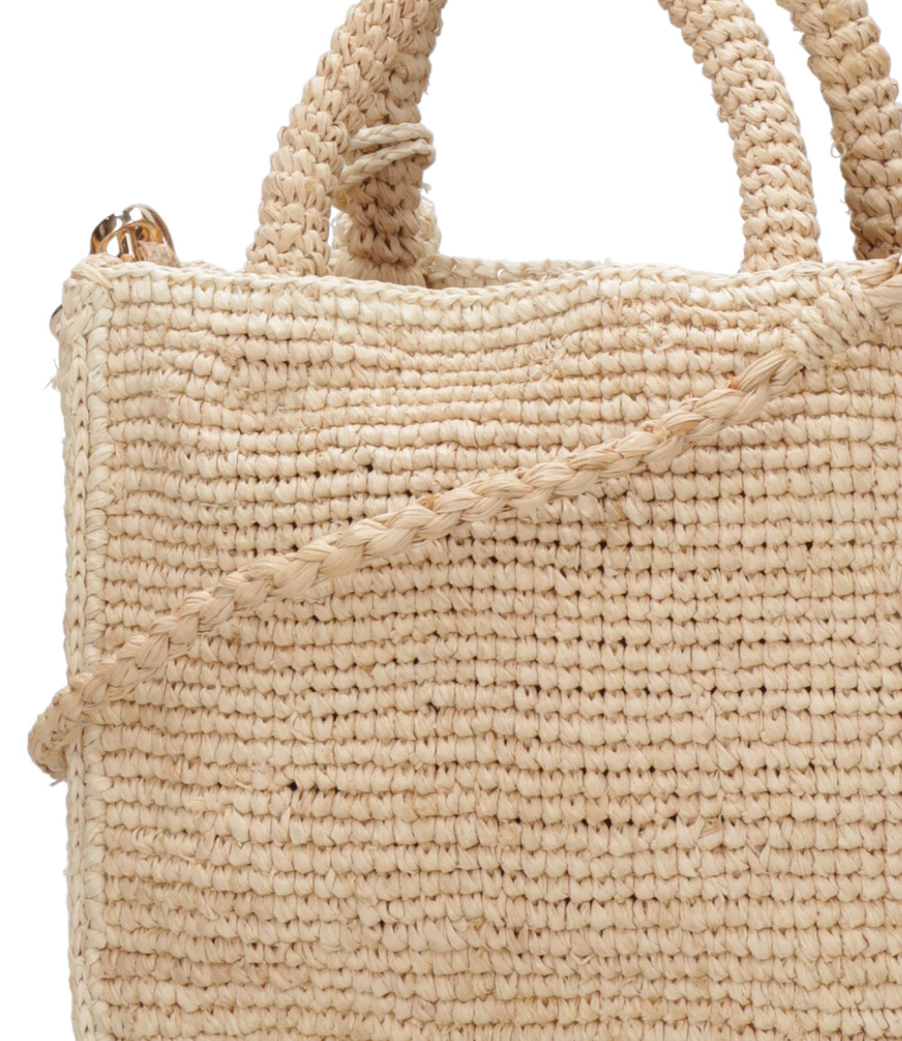 MC2 Saint Barth | Borsa a Mano Vanity Mini Raffia Beige