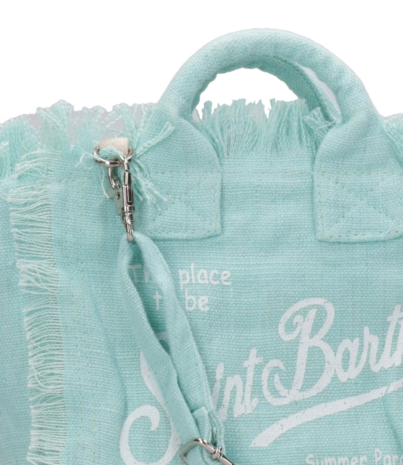 MC2 Saint Barth | Borsa a Mano Vanity Mini Linen Verde acqua