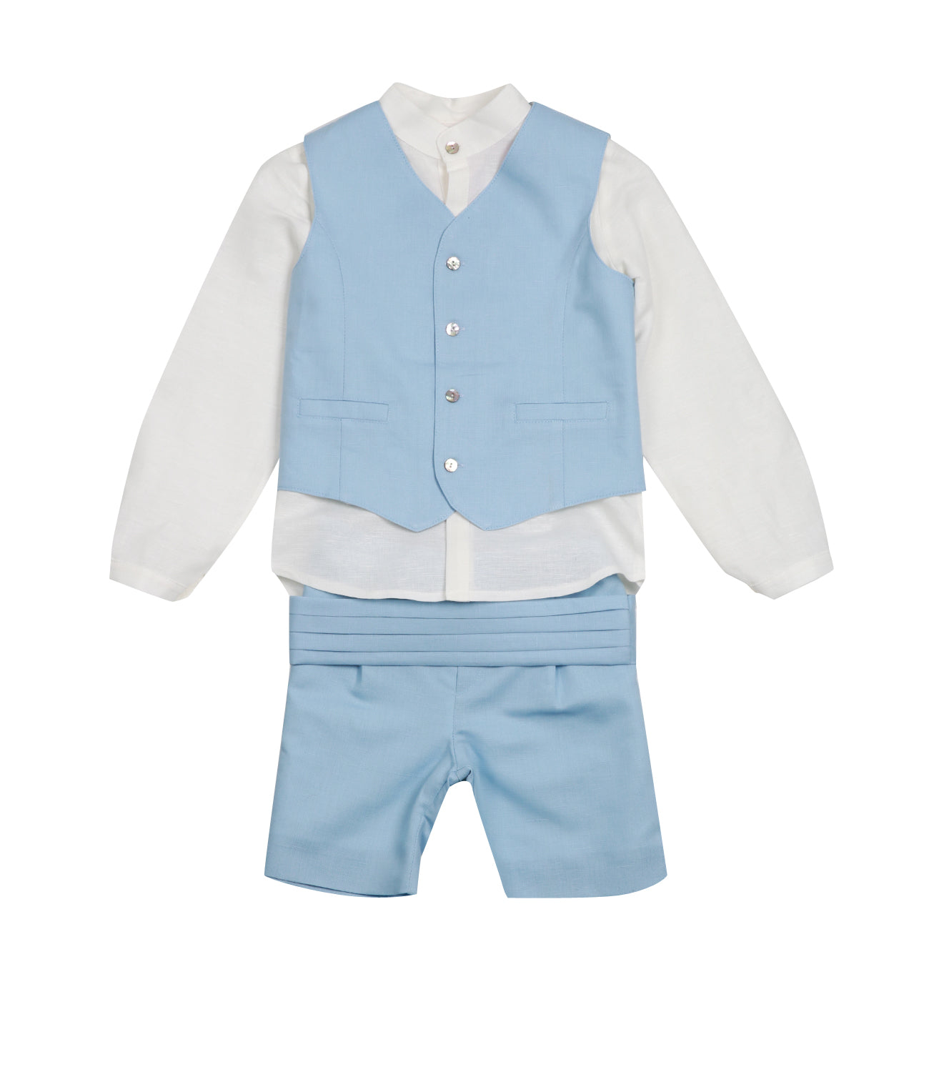 Mimilù | Heavenly and White Shirt and Bermuda Shorts Vest Set