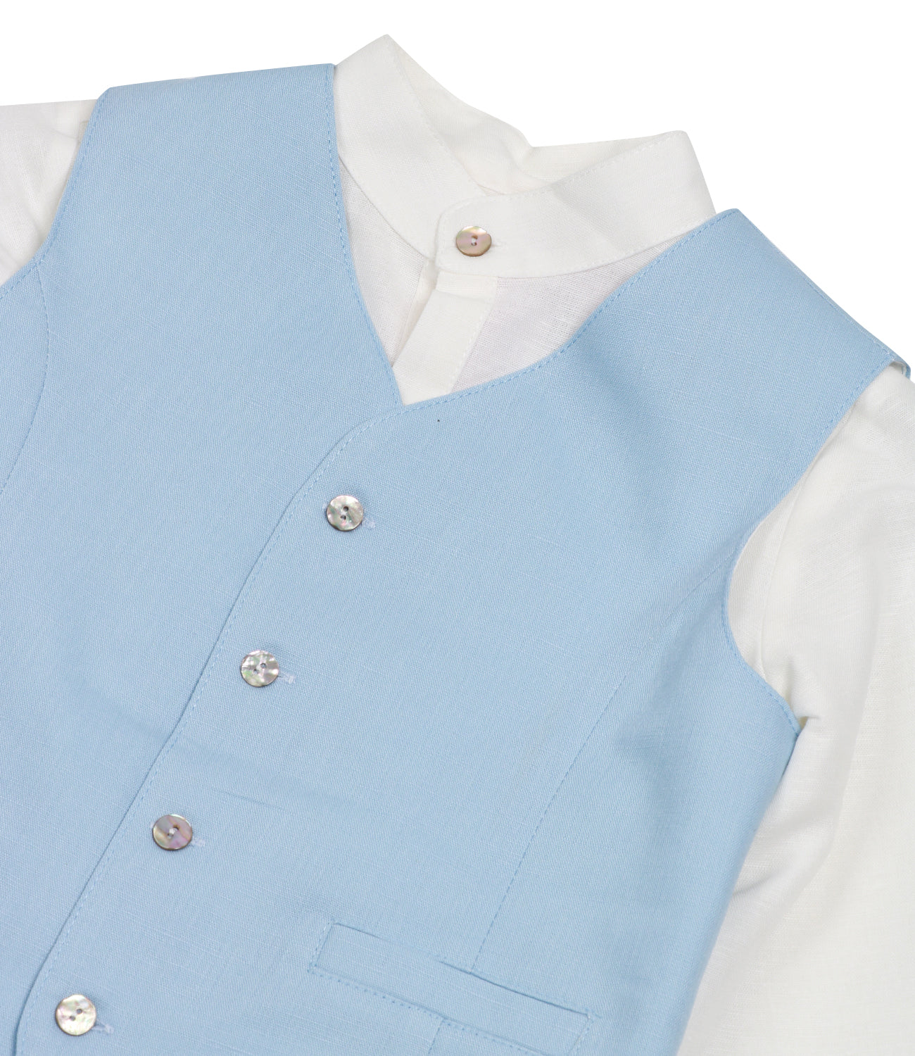 Mimilù | Heavenly and White Shirt and Bermuda Shorts Vest Set