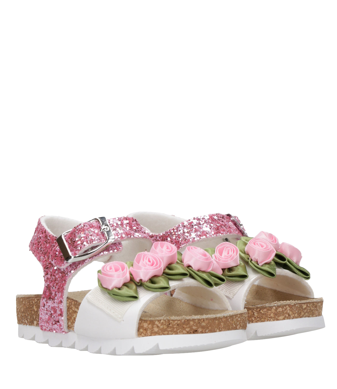 Monnalisa | White and Pink Sandal