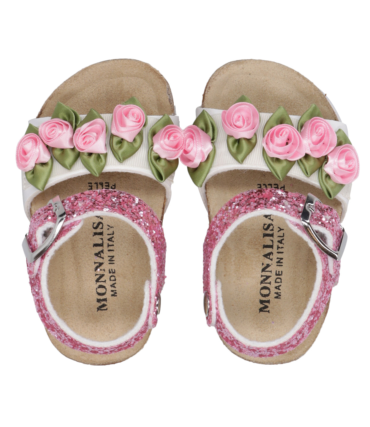 Monnalisa | White and Pink Sandal