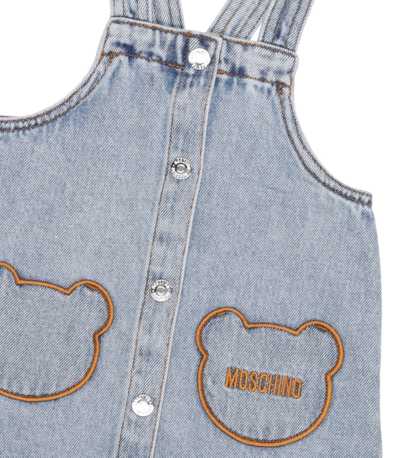 Moschino Baby | White and Denim Dress and Sweater Set