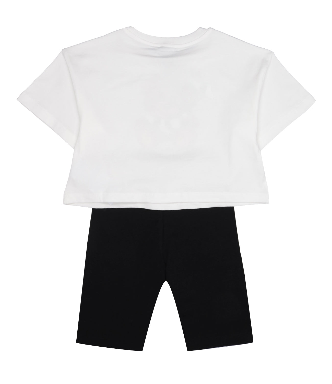Moschino Kids | Black and White T-Shirt and Shorts Set