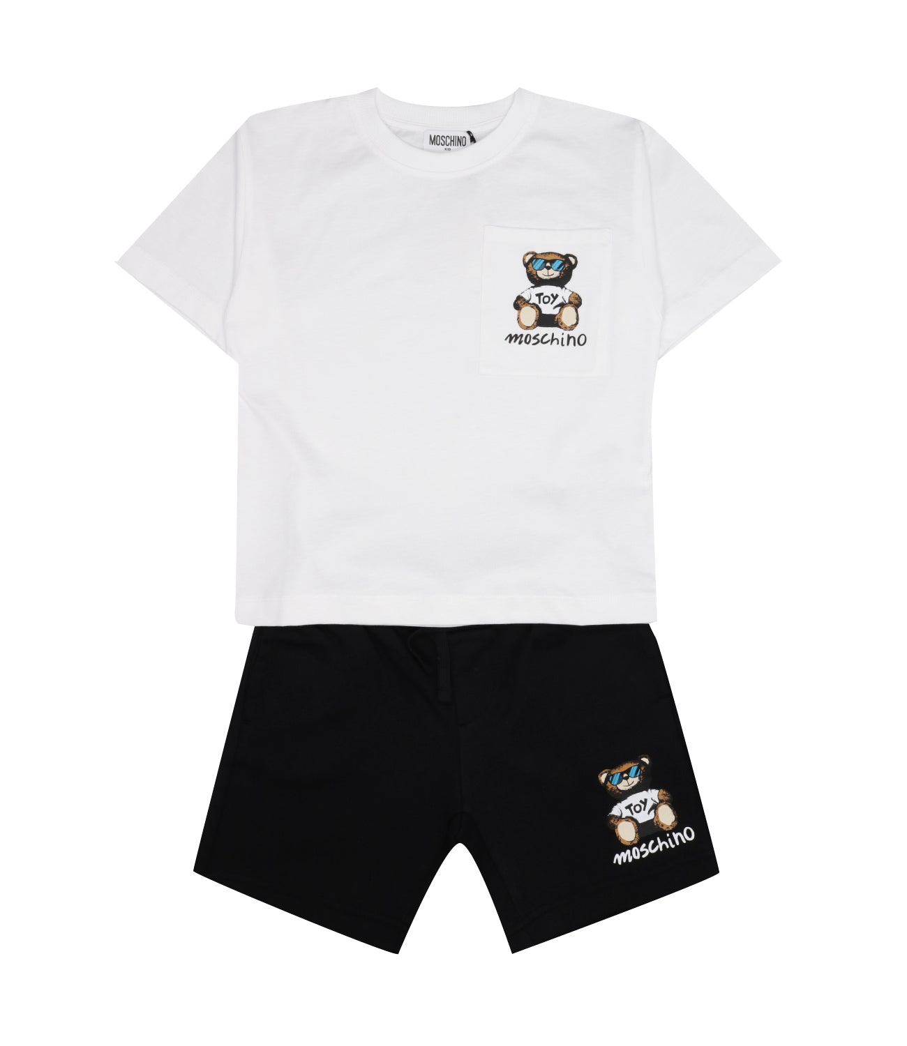Moschino Kids | Black and White T-Shirt and Short Set