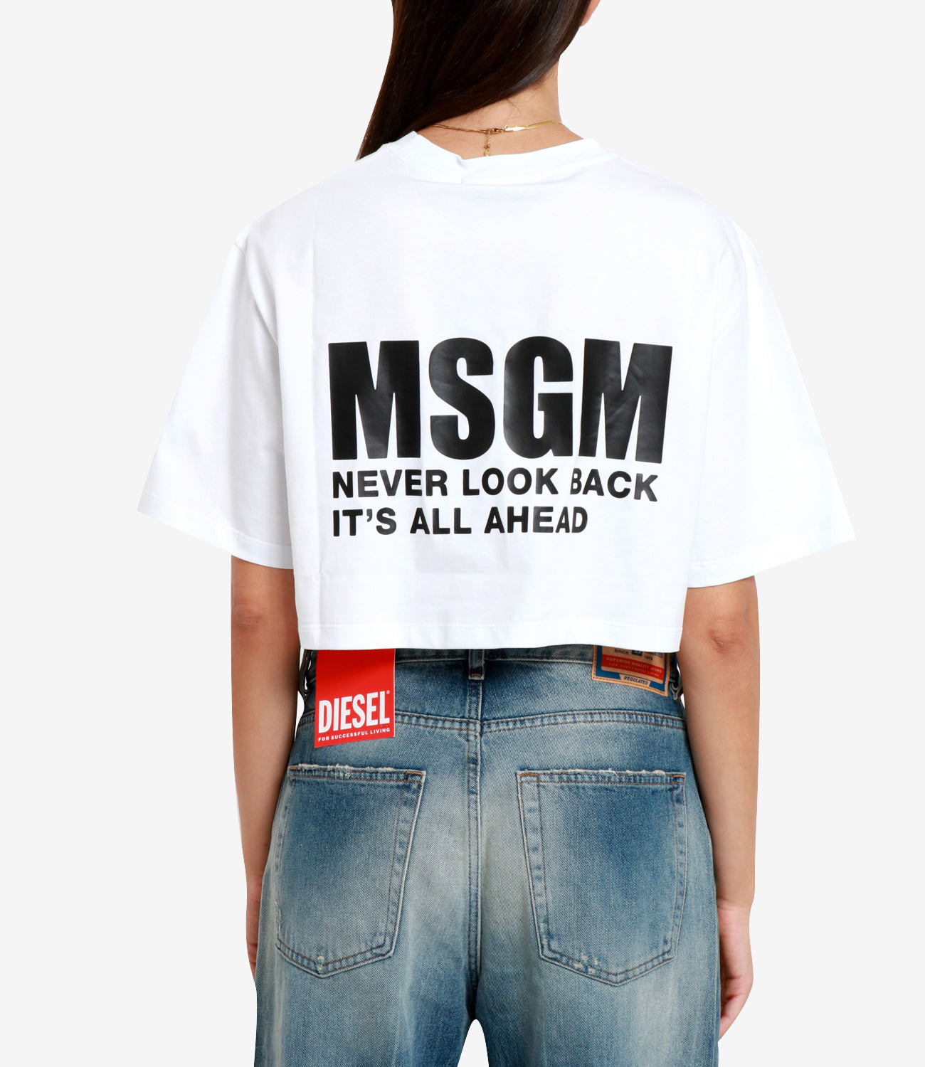MSGM | T-Shirt Bianco Ottico
