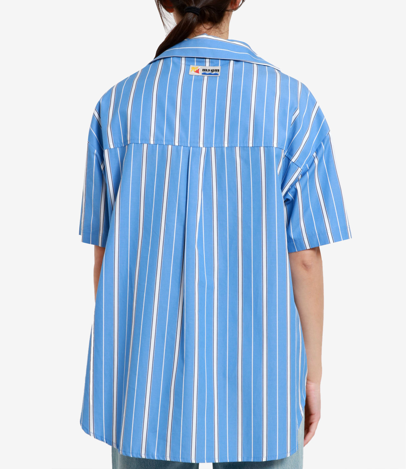 MSGM | T-Shirt Bianco e Azzurro