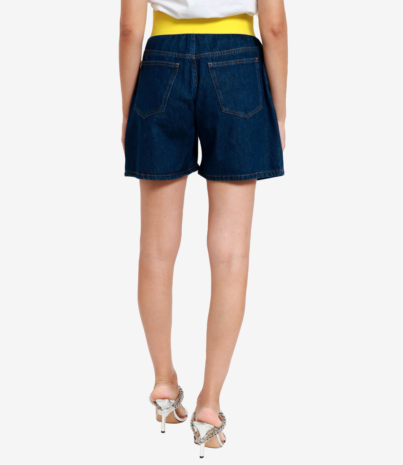 MSGM | Bermuda Denim e Giallo fluo