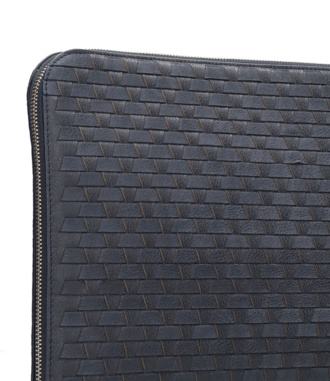 Orciani | Pochette Slim Chevrette Woven Navy Blue