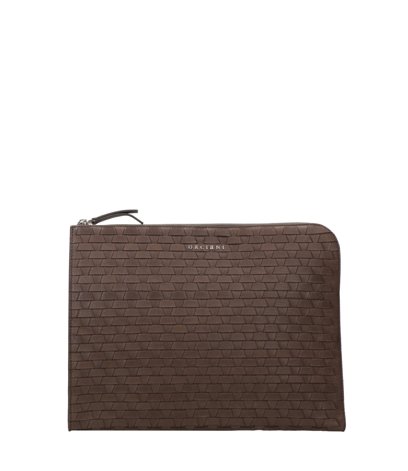 Orciani | Pochette Slim Chevrette Woven Moro