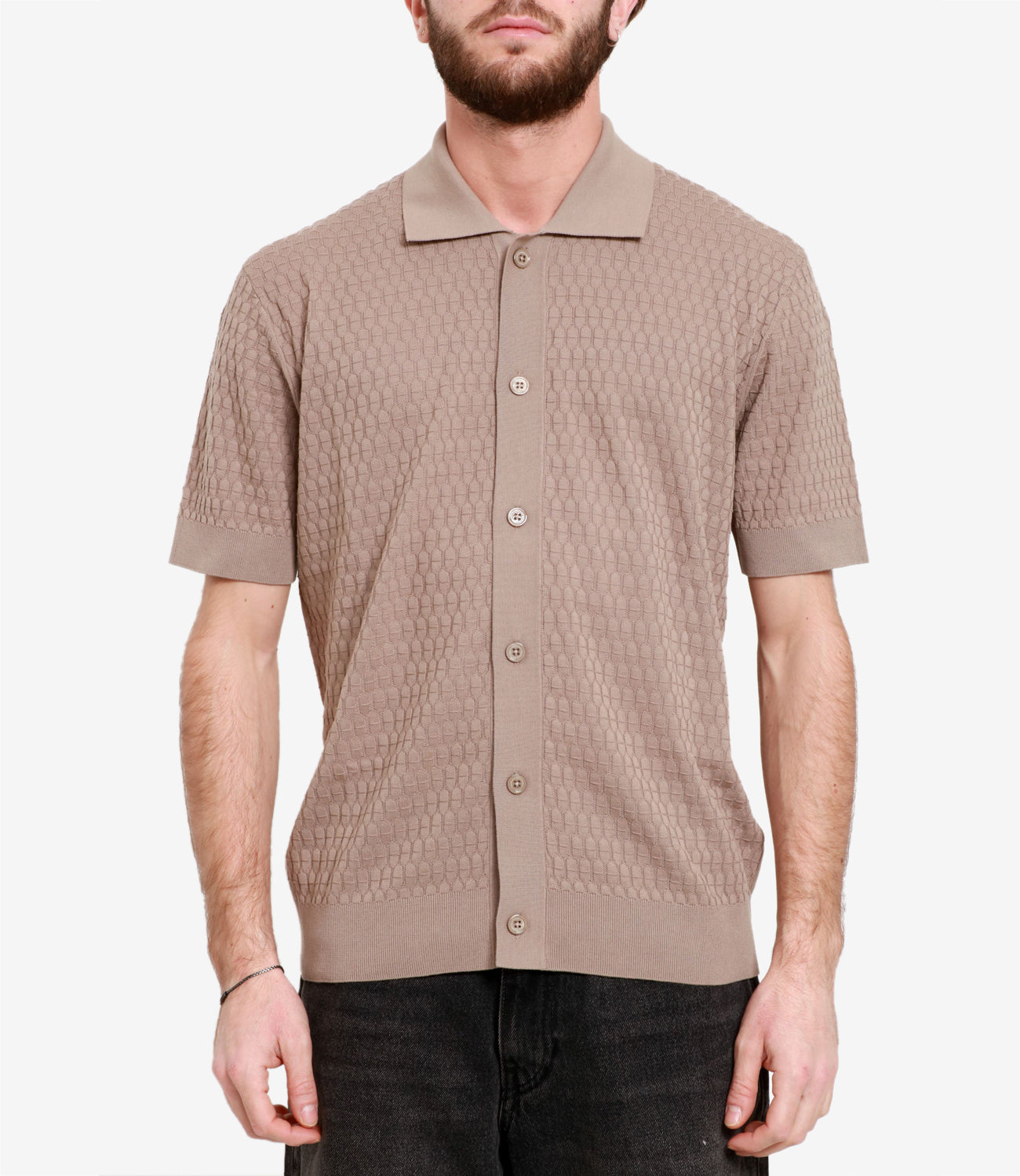 Paolo Pecora | Camicia in maglia Biscotto
