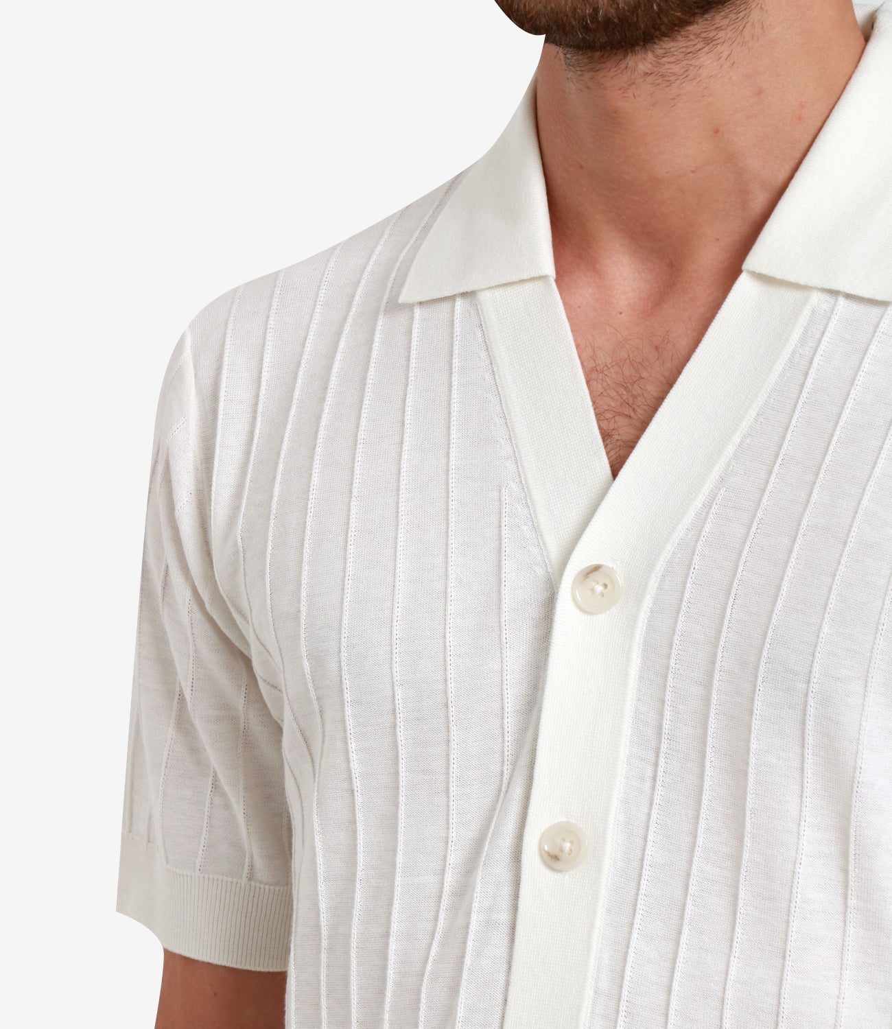 Paolo Pecora | Camicia in maglia Bianca