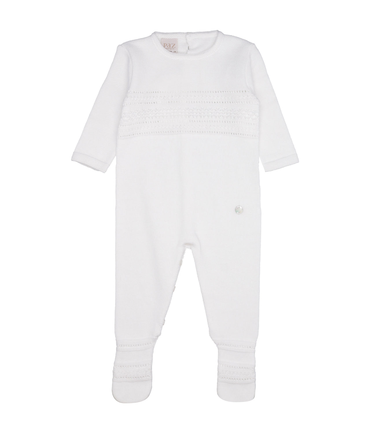 Paz Rodriguez | Sabana White Footsuit