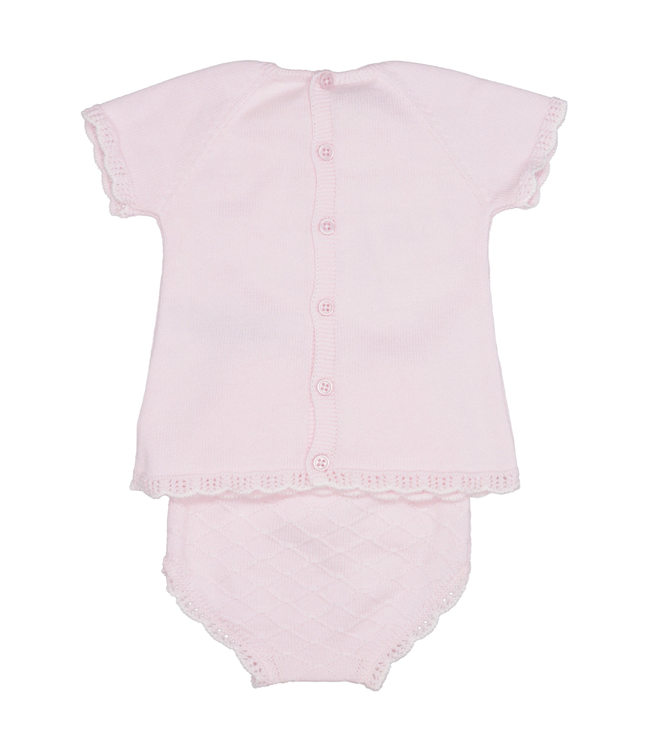 Paz Rodriguez | Pink and White Sweater and Culotte Set