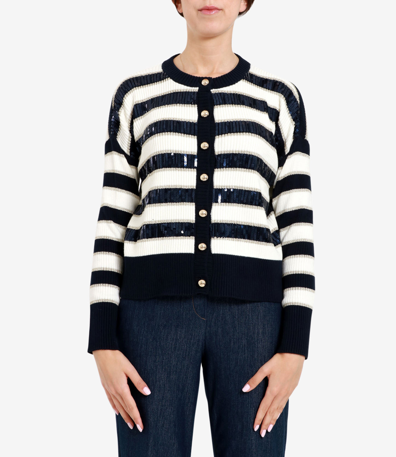 Pennyblack | Cardigan Vale Bianco e Blu navy