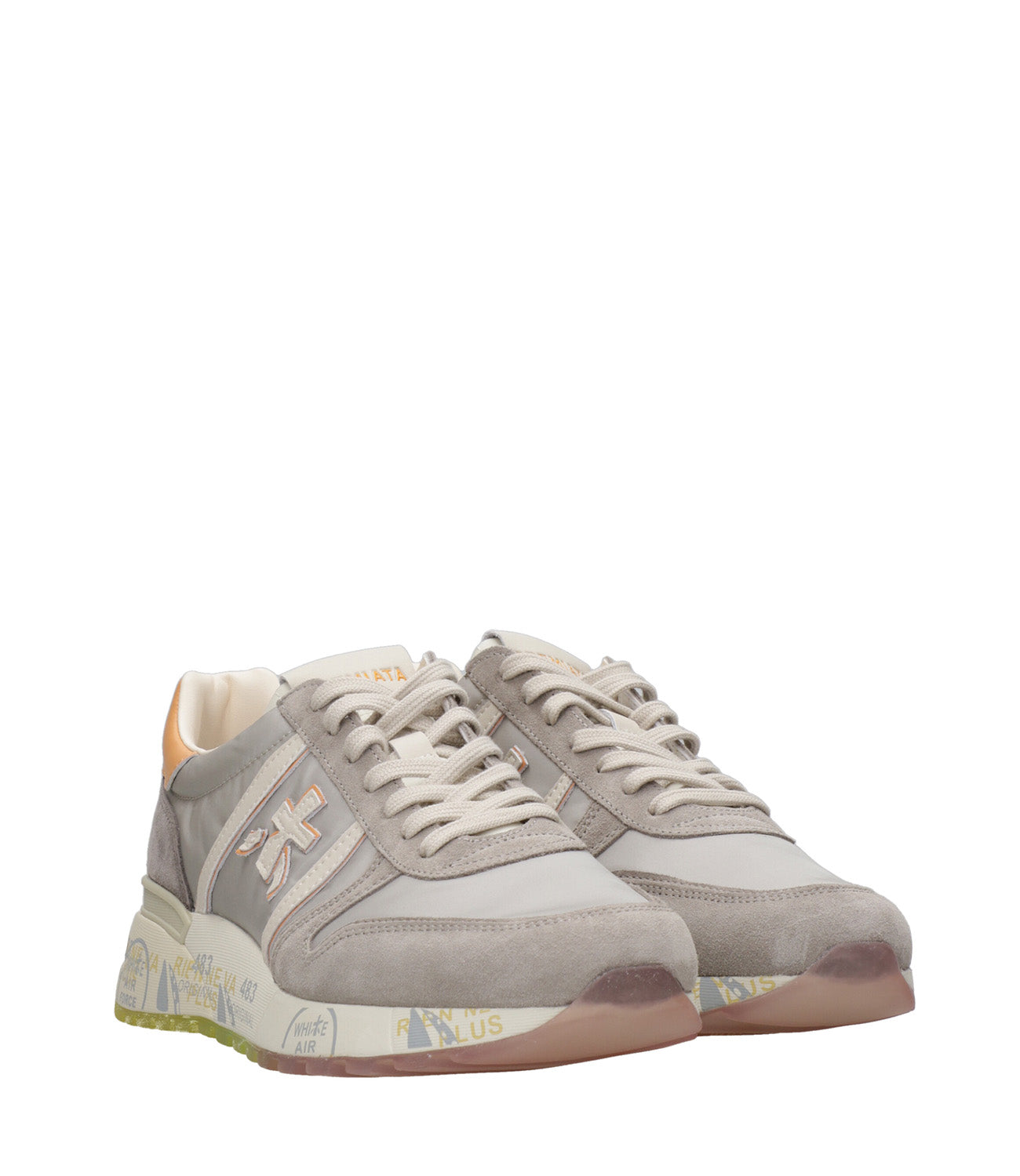 Premiata | Lander Beige and Taupe Sneakers