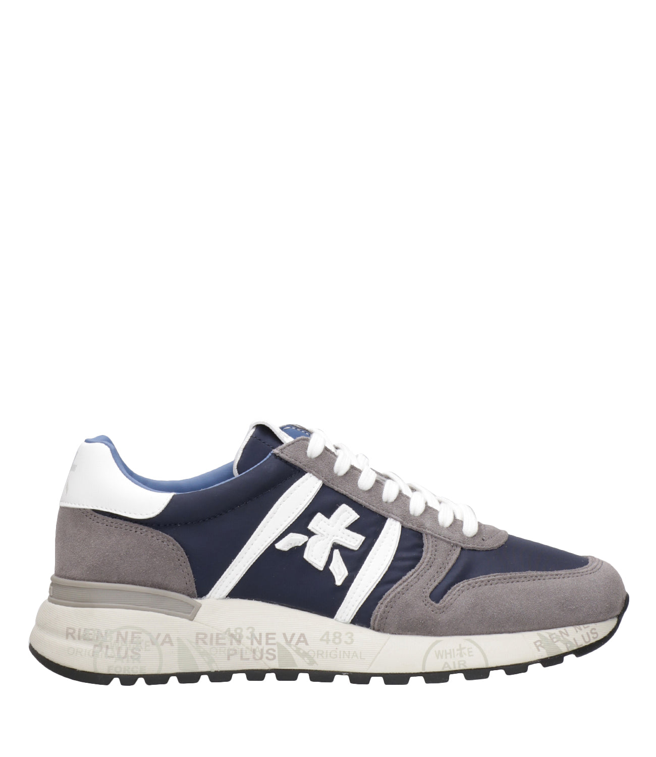 Premiata | Lander Blue and Gray Sneakers